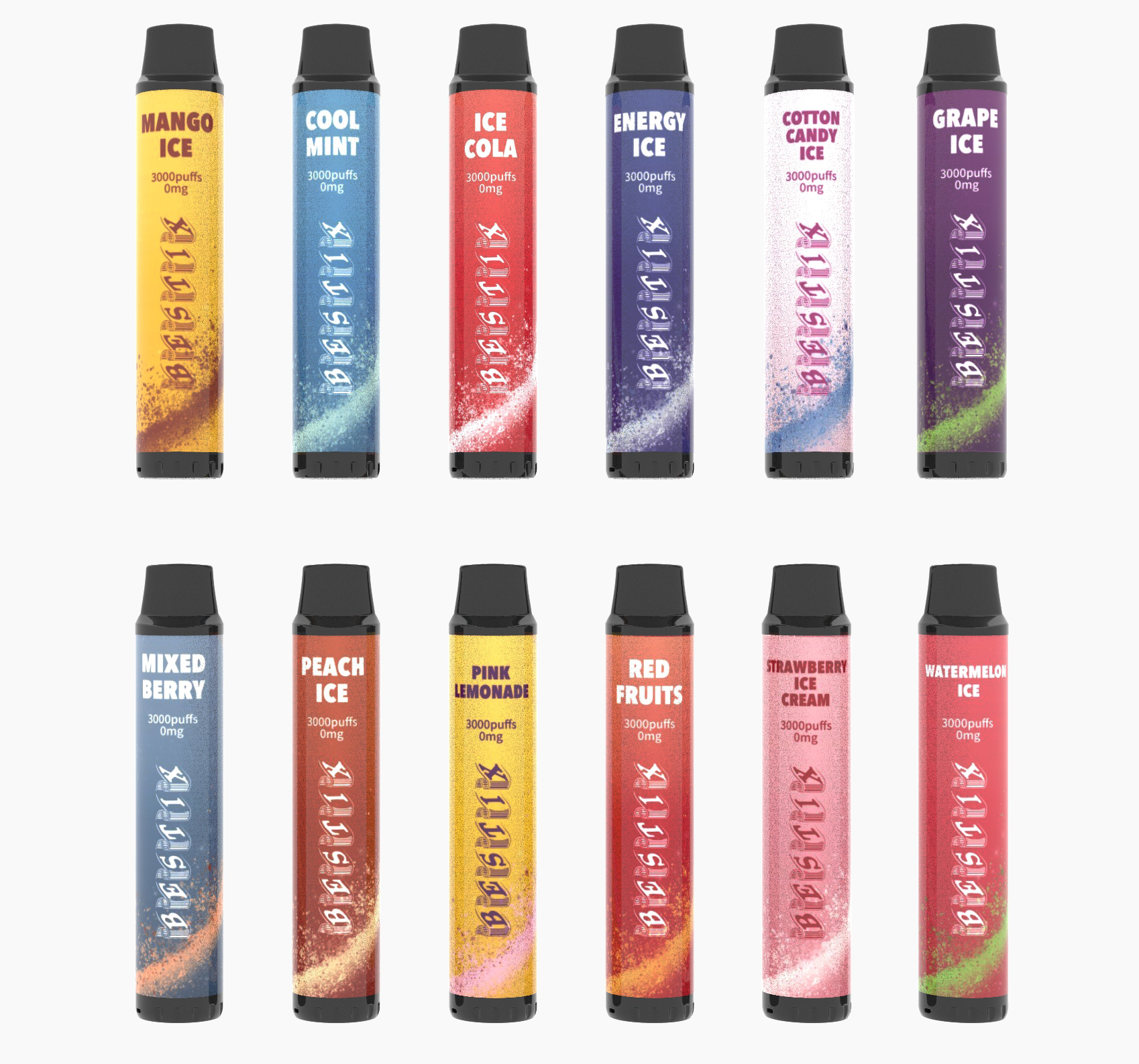 2022 Beste smaak Bestix 3500 trekjes wegwerpvape 0mg nul nicotine